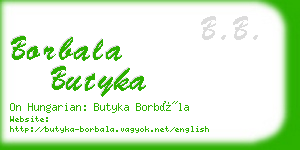 borbala butyka business card